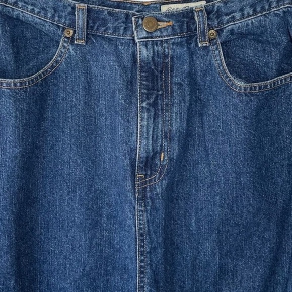 Vintage Eddie Bauer Blue Denim Maxi Skirt 18 - Picture 3 of 11